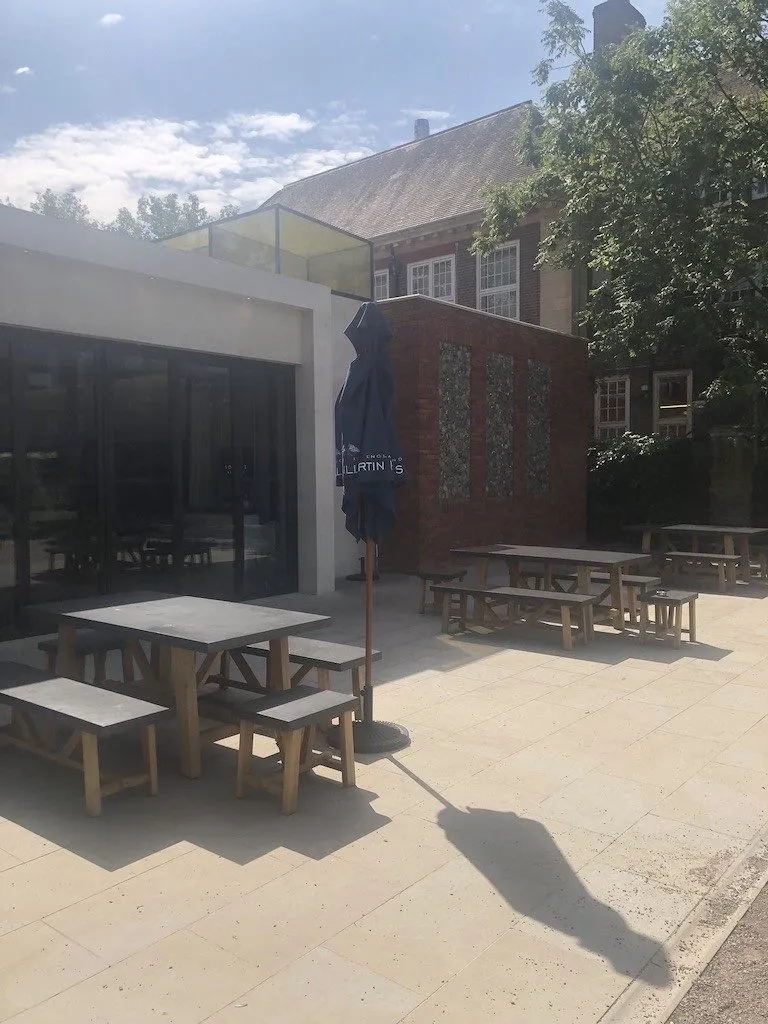 outside view of Pittshanger cafe and manor